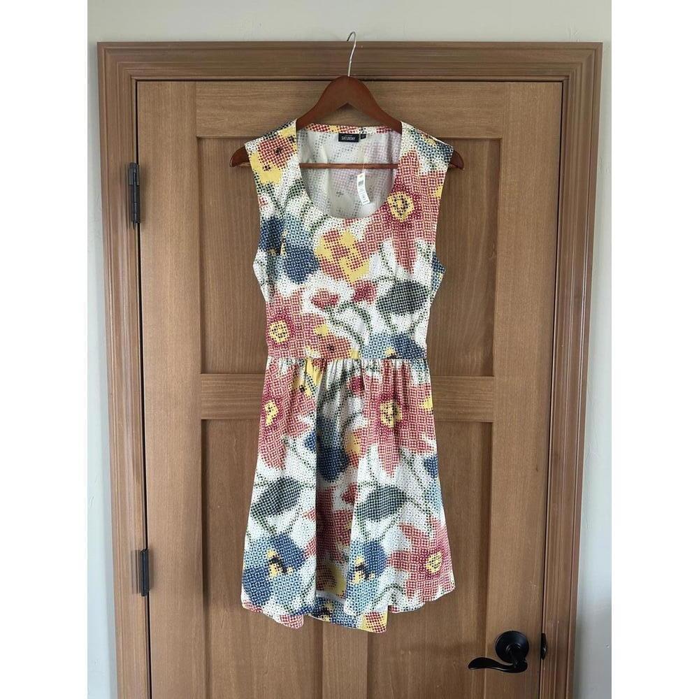 NWT Kate Spade Saturday Photo Floral Open Back A-line Mini Dress Women’s Medium - Picture 2 of 15